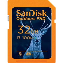 SanDisk 32GB Outdoors FHD UHS-I SDHC Memory Card