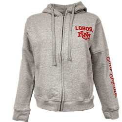 Women's MVS Vintage Fleece Hood UNM Lobos Grey