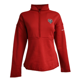 Women's Columbia 1/2 Omni-wick Go For It Pullover Lobos Shield Red