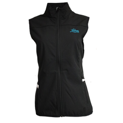 Women's C&B Vest Full Zip Trail Softshell Lobos Black