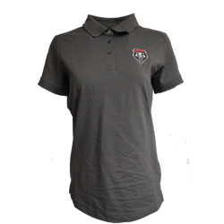 Women's C&B Eco Tri Blend Polo Lobos Shield Gray