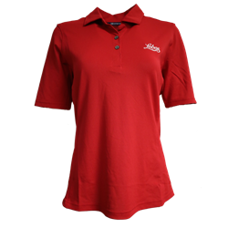 Women's C&B Virtue Eco Pique Polo Lobos Red