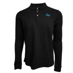 Men's C&B Adv Eco Tri Blend Long Sleeve Polo Lobos Black