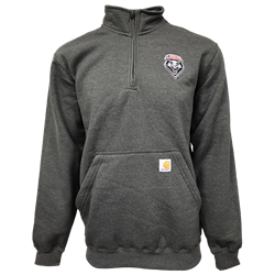 Unisex Carhartt 1/4 Moon-Neck Sweatshirt Lobos Shield Carbon Heather