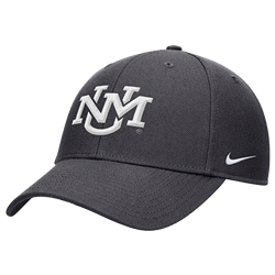 Men's Nike BCS Cap Rise Structured Adjustable UNM Interlocking Logo Anthracite