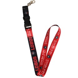 WI Lanyard The University of New Mexico Lobos Red/Black