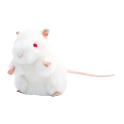 Keychain Giant Microbe White Mouse