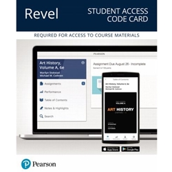 REVEL ACCESS CODE FOR ART HISTORY, VOLUME A 6/E