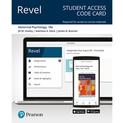 REVEL ACCESS CARD FOR ABNORMAL PSYCHOLOGY