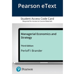 PEARSON ETEXT MANAGERIAL ECONOMICS AND STRATEGY -- ACCESS CARD, 3/E