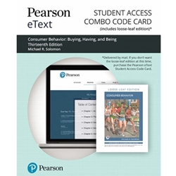EBOOK ACCESS CODE FOR CONSUMER BEHAVIOR 13/E