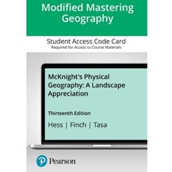 MODIFIED MASTERING GEOGRAPHY W/ PEARSON ETEXT FOR MCKNIGHT'S PHYS GEOG 13/E