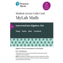 MYLAB MATH WITH PEARSON ETEXT -- 18 WEEK STANDALONE ACCESS CARD -- FOR INTERMEDIATE ALGEBRA