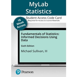 MYLAB STATISTICS WITH PEARSON ETEXT (18 WEEKS)