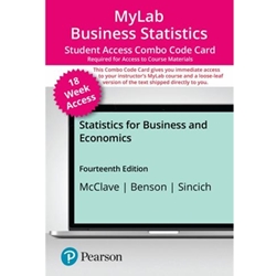 STATISTICS FOR BUSINESS AND ECONOMICS, 14TH EDITION