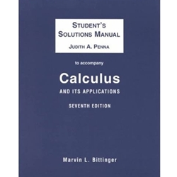 SOL MNL FOR BITTINGER - CALCULUS & ITS APPLICATIONS 7/E