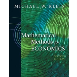 MATHEMATICAL METHODS FOR ECONOMICS 2/E