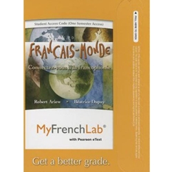 (SET2) MYFRENCHLAB & EBOOK FOR FRANCAIS-MONDE (1-SEMESTER)